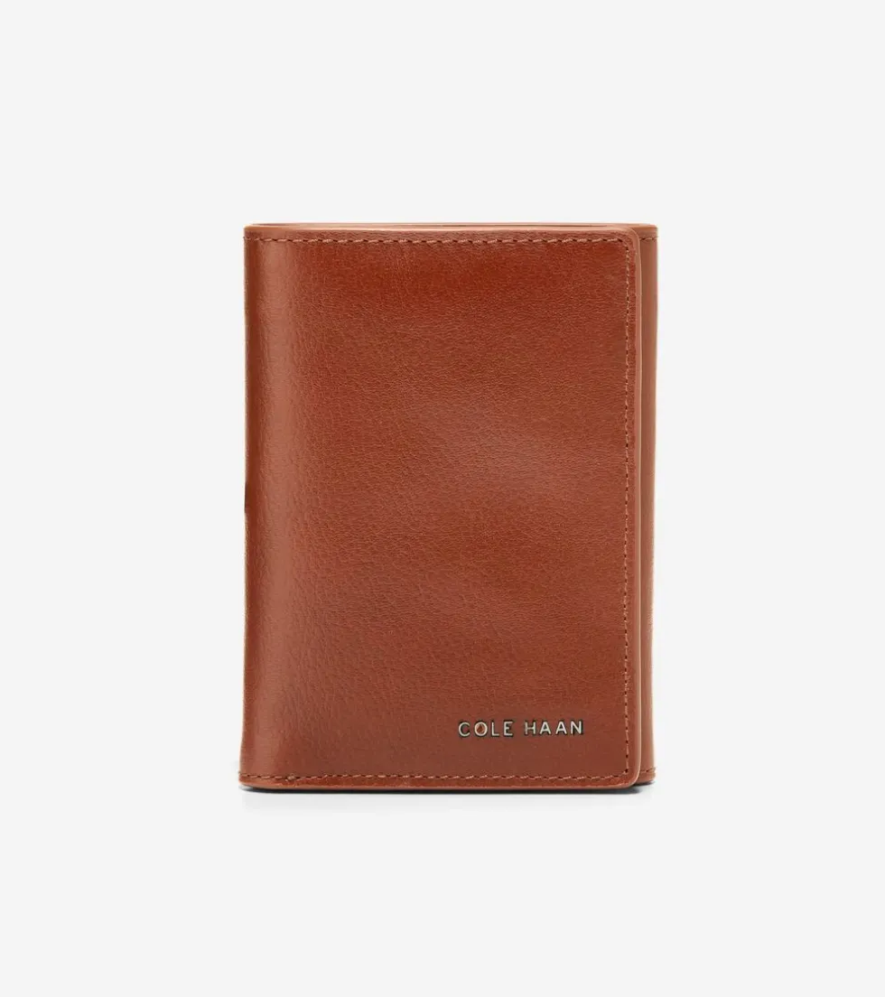 Cole Haan Wallets*Boxshine Trifold Wallet Cognac