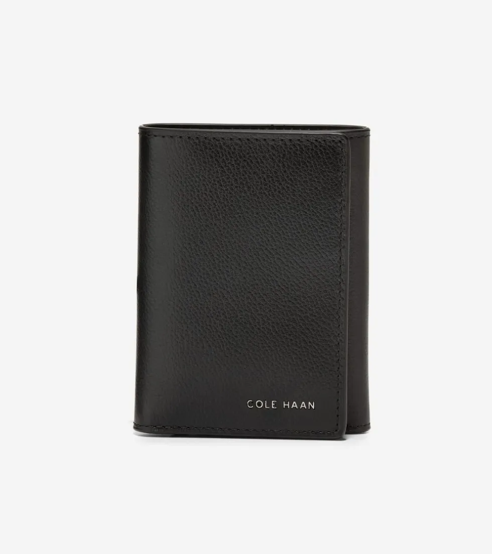 Cole Haan Wallets*Boxshine Trifold Wallet Black