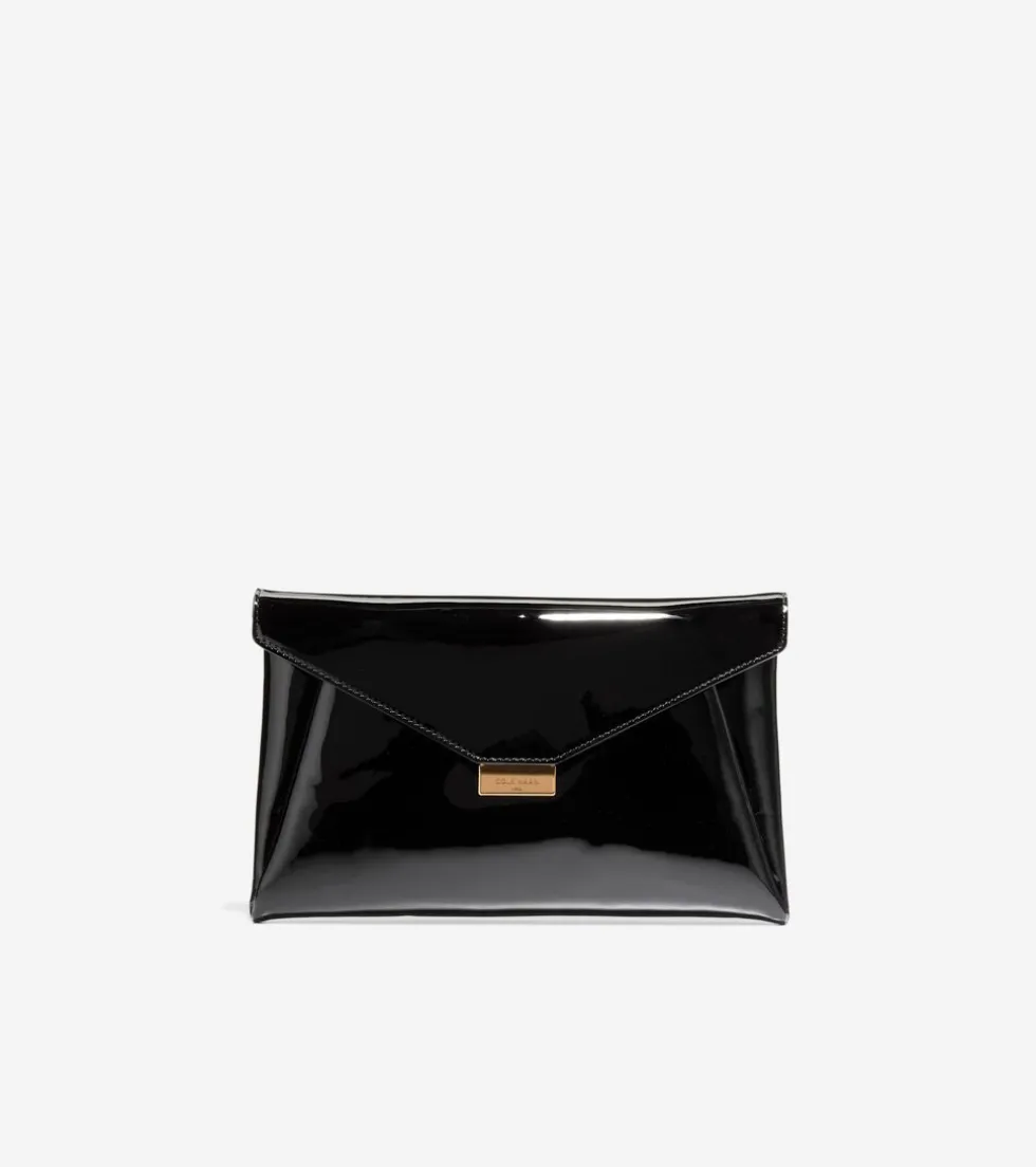 Cole Haan Wallets & Wristlets*Christena Envelope Clutch BlackPatent