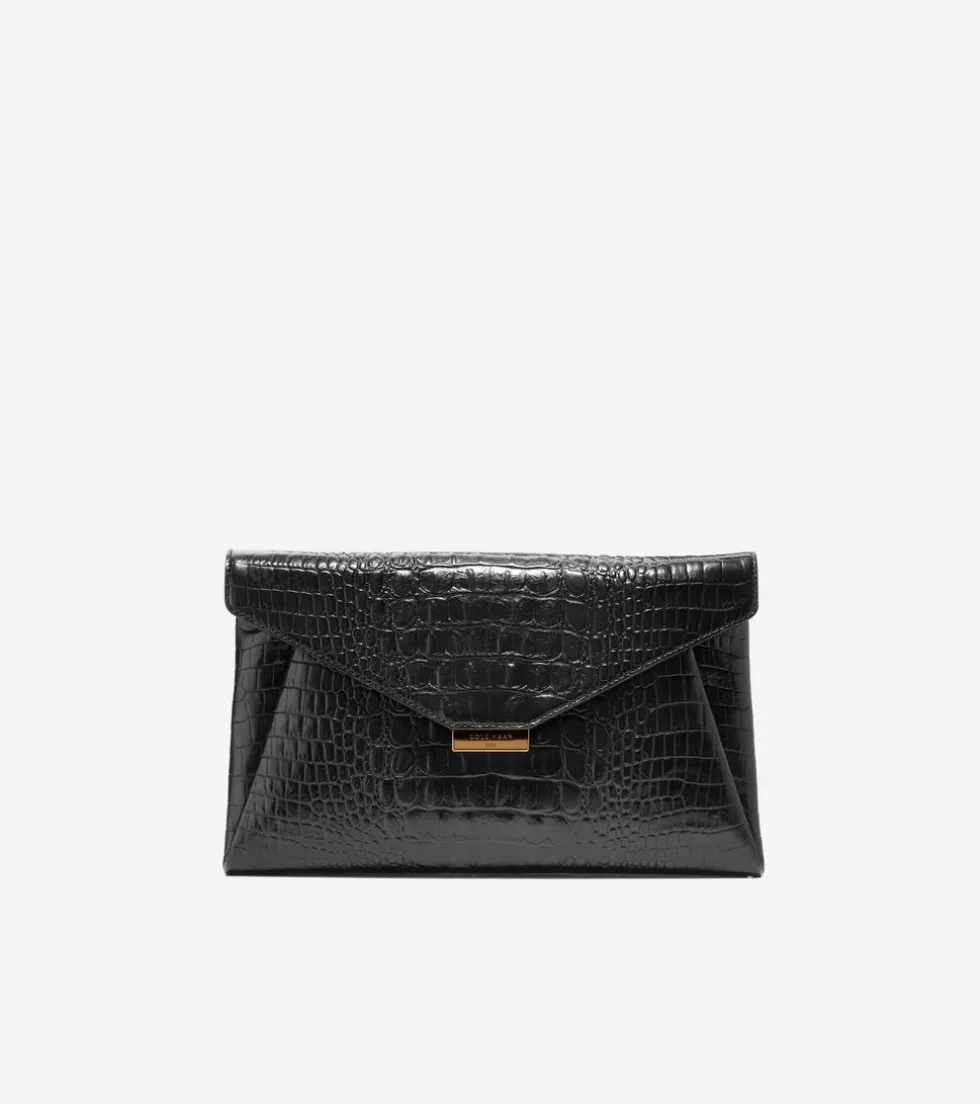 Cole Haan Wallets & Wristlets*Christena Envelope Clutch BlackCrocPrint