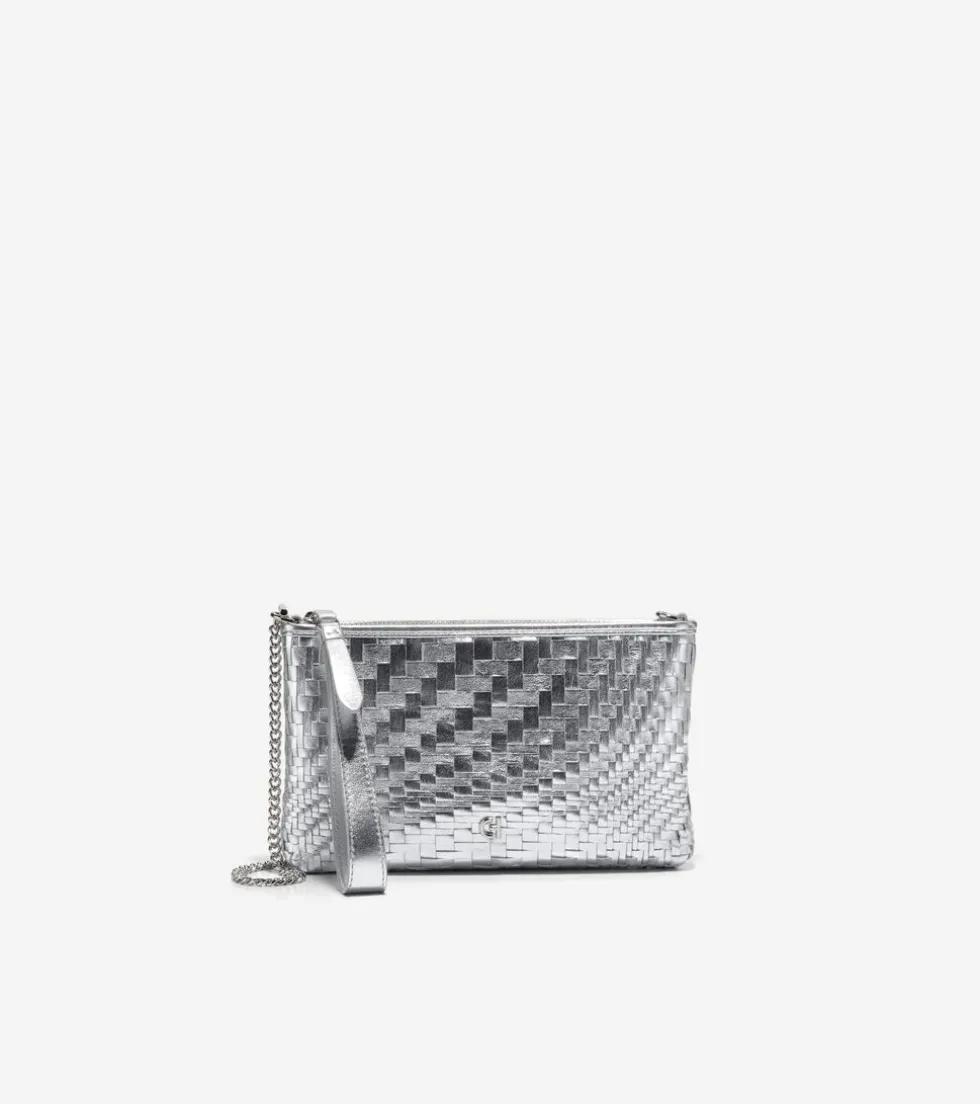 Cole Haan Wallets & Wristlets*Essential Woven Pouch SilverWoven