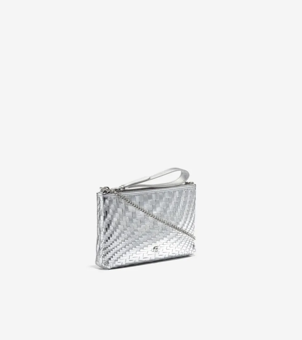 Cole Haan Wallets & Wristlets*Essential Woven Pouch SilverWoven