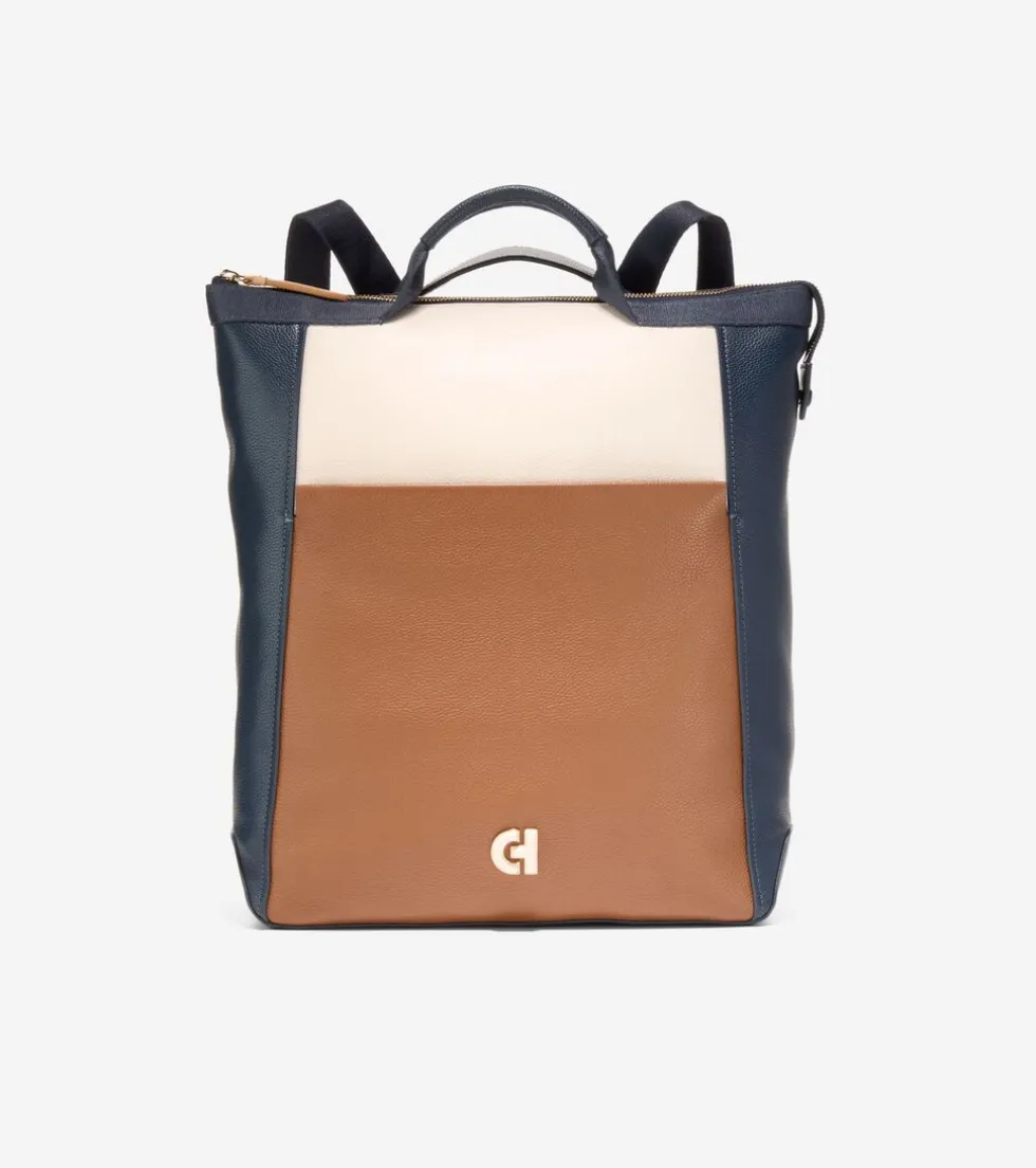 Cole Haan Backpacks*Grand Ambition Convertible Backpack NavyBlazer-Ivory-GoldenHoney