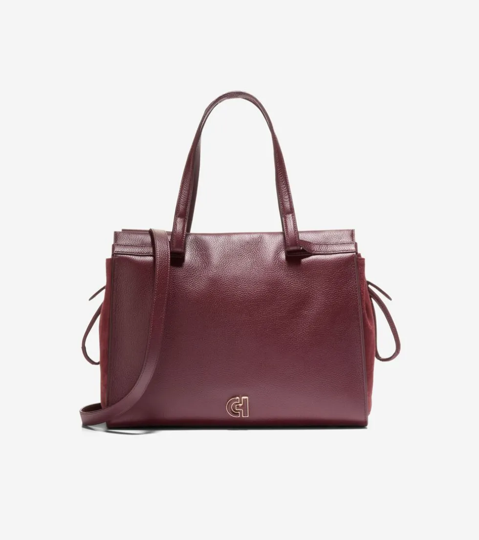 Cole Haan Shoulder Bags*Grand Ambition Side-Cinch Satchel Bloodstone