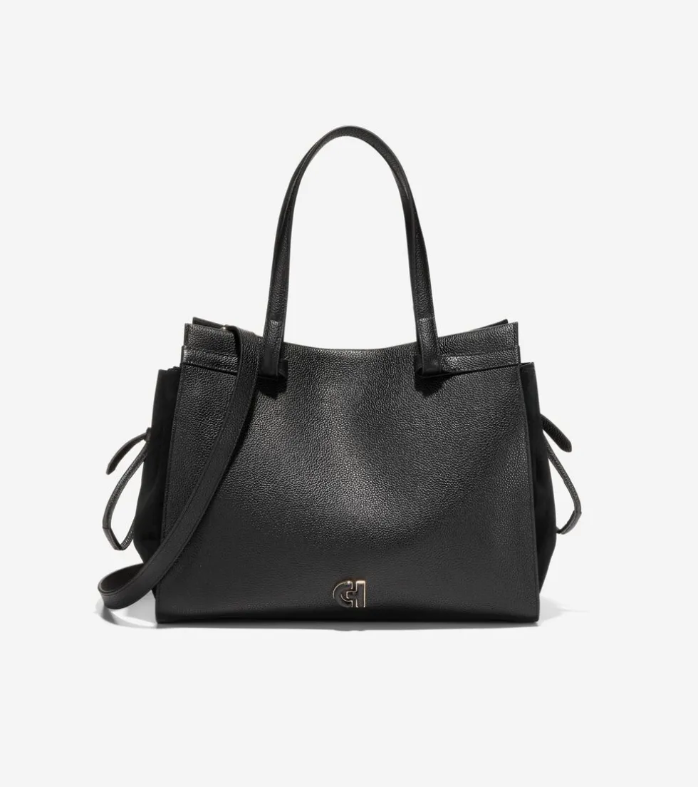 Cole Haan Shoulder Bags*Grand Ambition Side-Cinch Satchel Black