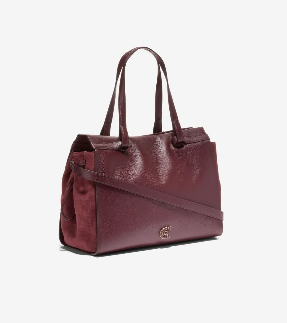 Cole Haan Shoulder Bags*Grand Ambition Side-Cinch Satchel Bloodstone