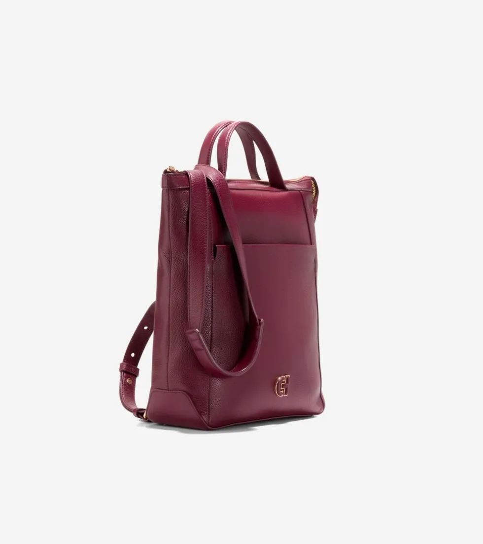 Cole Haan Backpacks*Grand Ambition Small Convertible Luxe Backpack BlackCherry