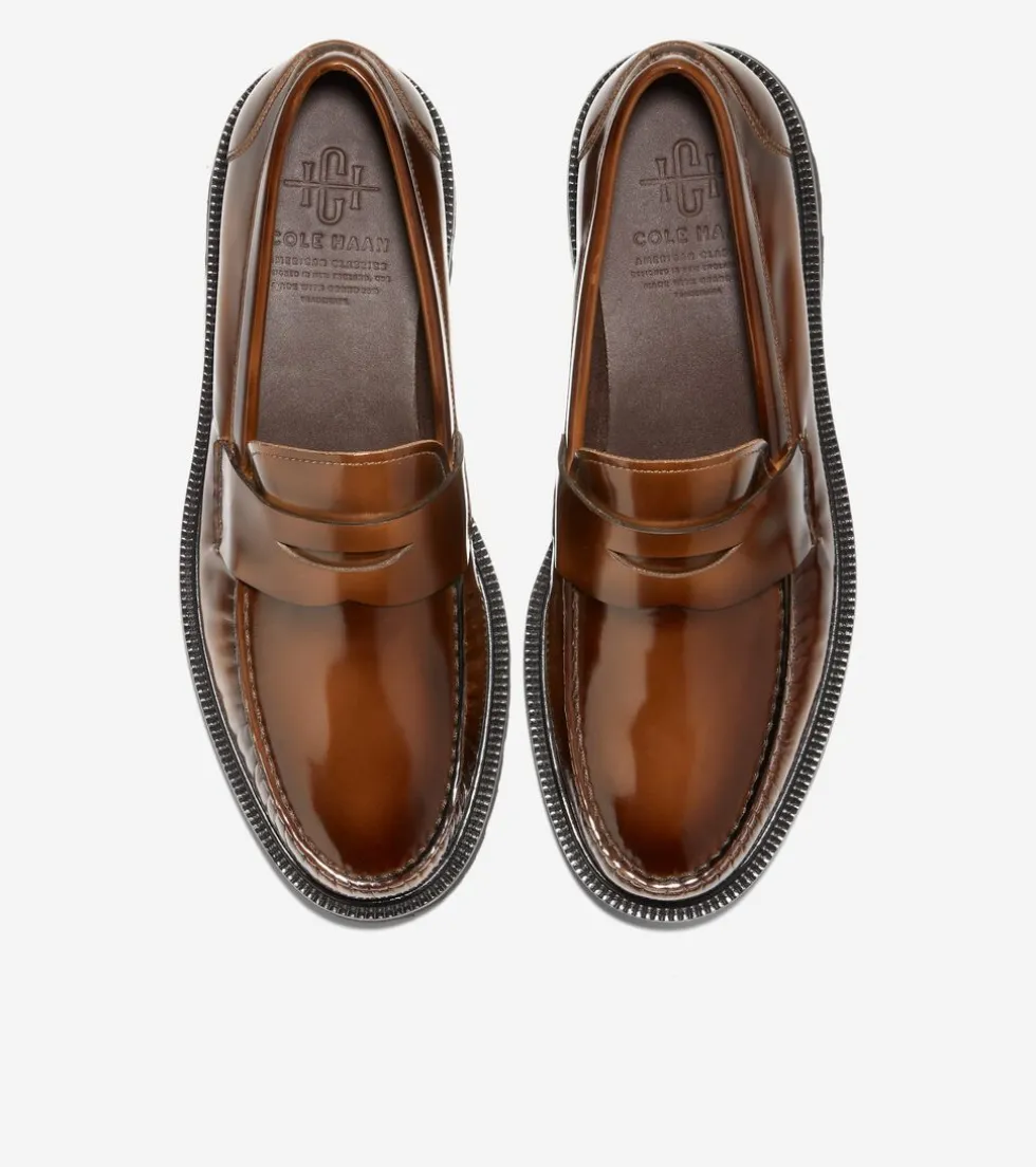 mens_american_classics_penny_loafers_3.webp Cole Haan Extended Sizes & Widths | Loafers & Drivers*Men's American Classics Penny Loafers DarkChocolateBrush-Off-Black