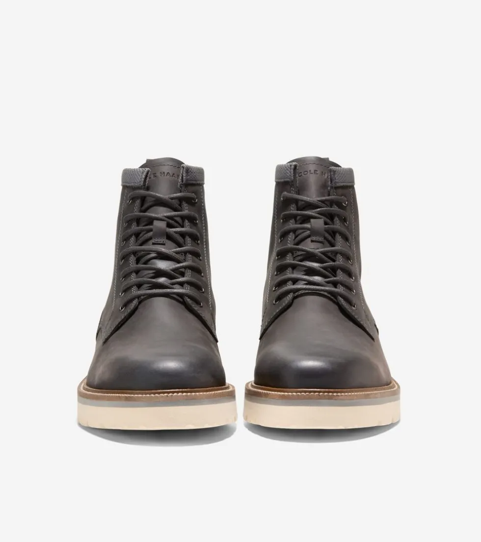 Cole Haan Boots*Men's American Classics Plain Toe Waterproof Boots Pavement-AlabasterGleam