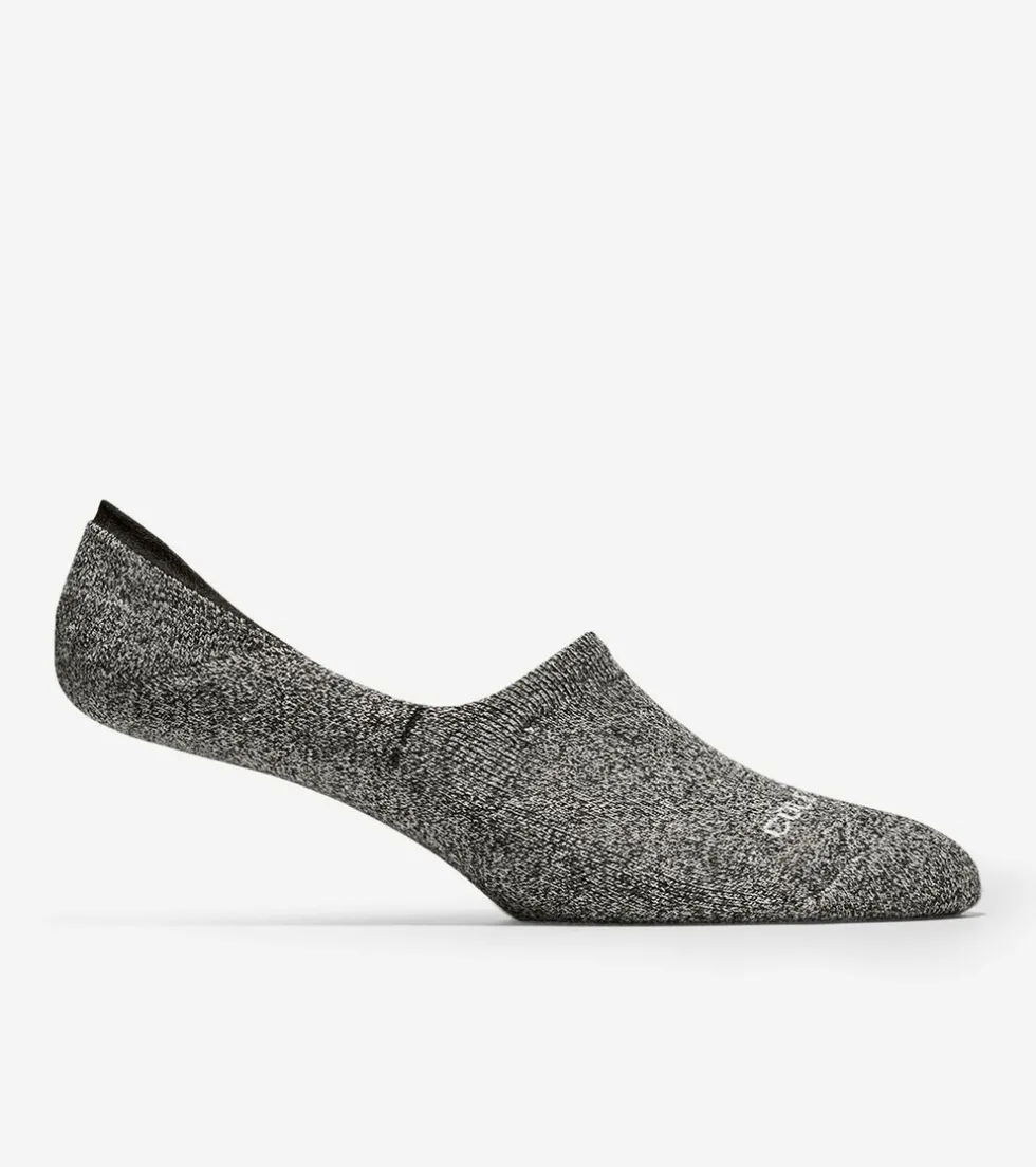 Cole Haan Socks*Men's Casual Cushion Sock Liner – 2 Pack Black-GreyHeather