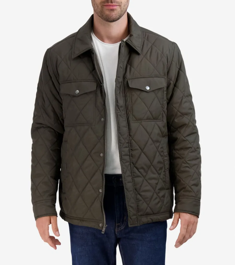 Cole Haan Quilted Jackets | Outerwear*Men's Diamond Quilted Jacket Olive