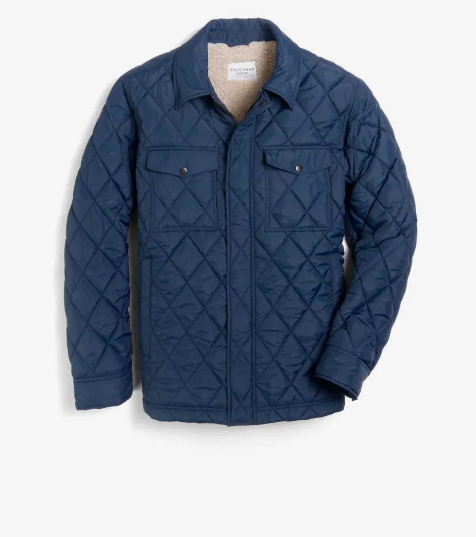 Cole Haan Quilted Jackets | Outerwear*Men's Diamond Quilted Jacket Navy