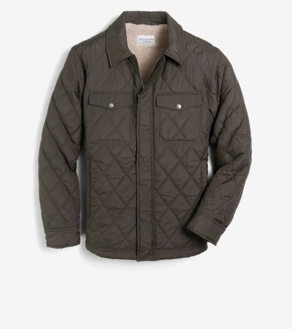 Cole Haan Quilted Jackets | Outerwear*Men's Diamond Quilted Jacket Olive