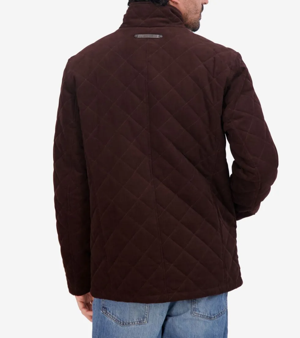 Cole Haan Quilted Jackets | Outerwear*Men's Diamond-Quilted Corduroy Jacket Chocolate