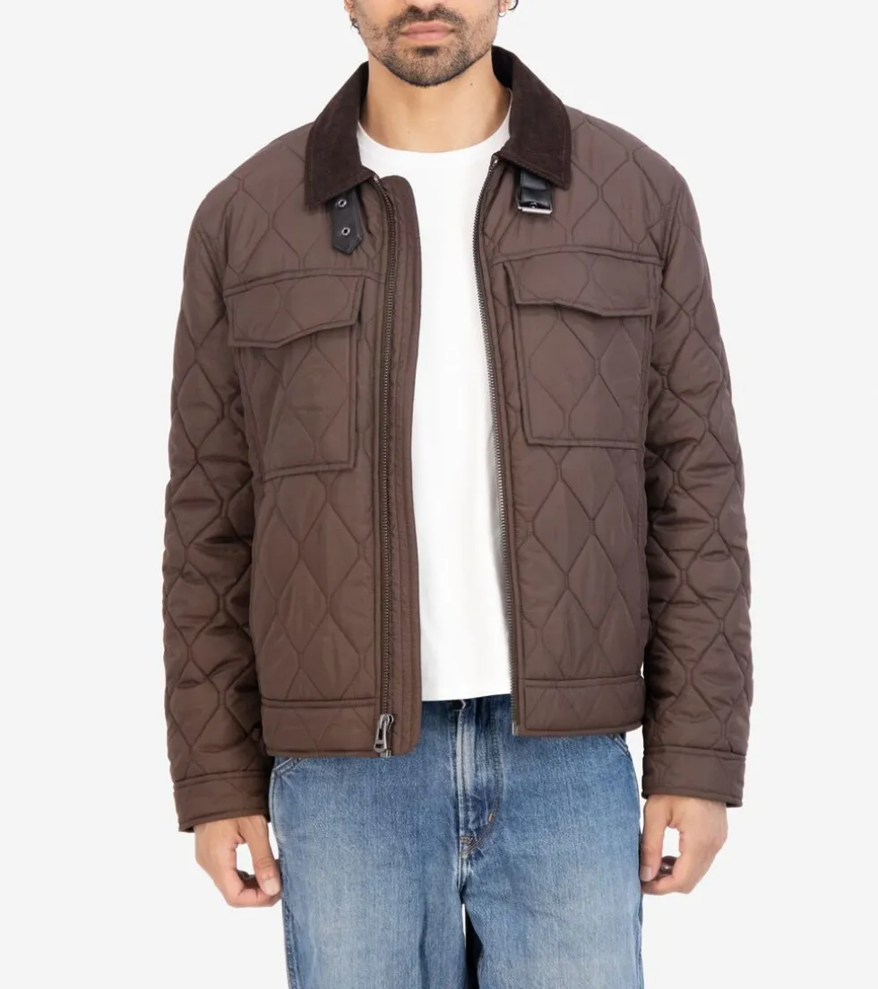 Cole Haan Quilted Jackets | Outerwear*Men's Diamond-Quilted Short Jacket Brown