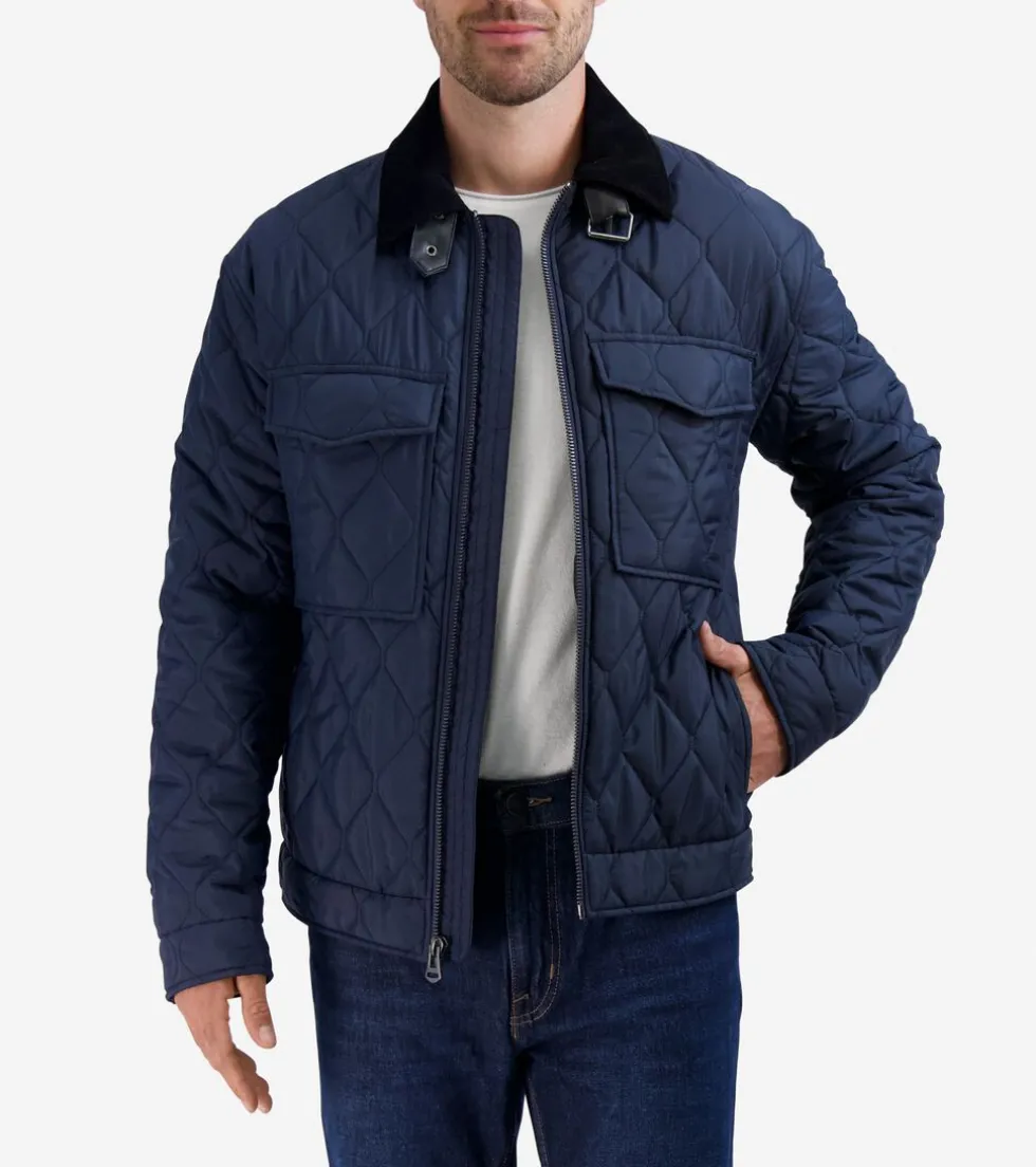 Cole Haan Quilted Jackets | Outerwear*Men's Diamond-Quilted Short Jacket Navy