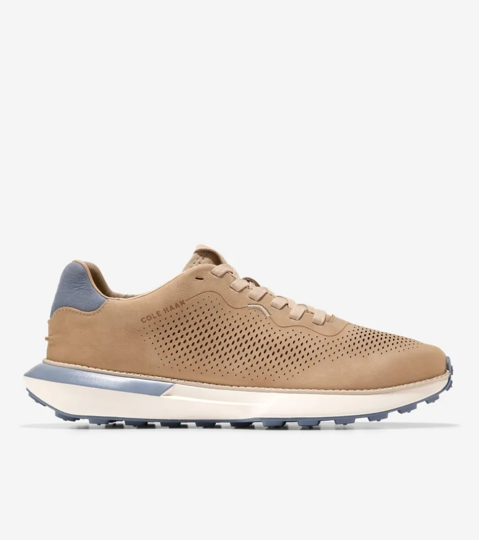 Cole Haan Sneakers*Men's GrandPrø Ashland Laser Perforated Sneakers Sesame-Folkstone-Gray-Ivory