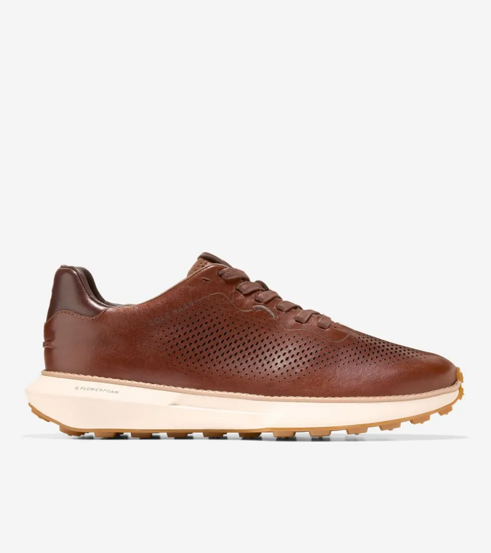 Cole Haan Extended Sizes & Widths | Sneakers*Men's GrandPrø Ashland Laser Perforated Sneakers Acorn-Madeira-Ivory