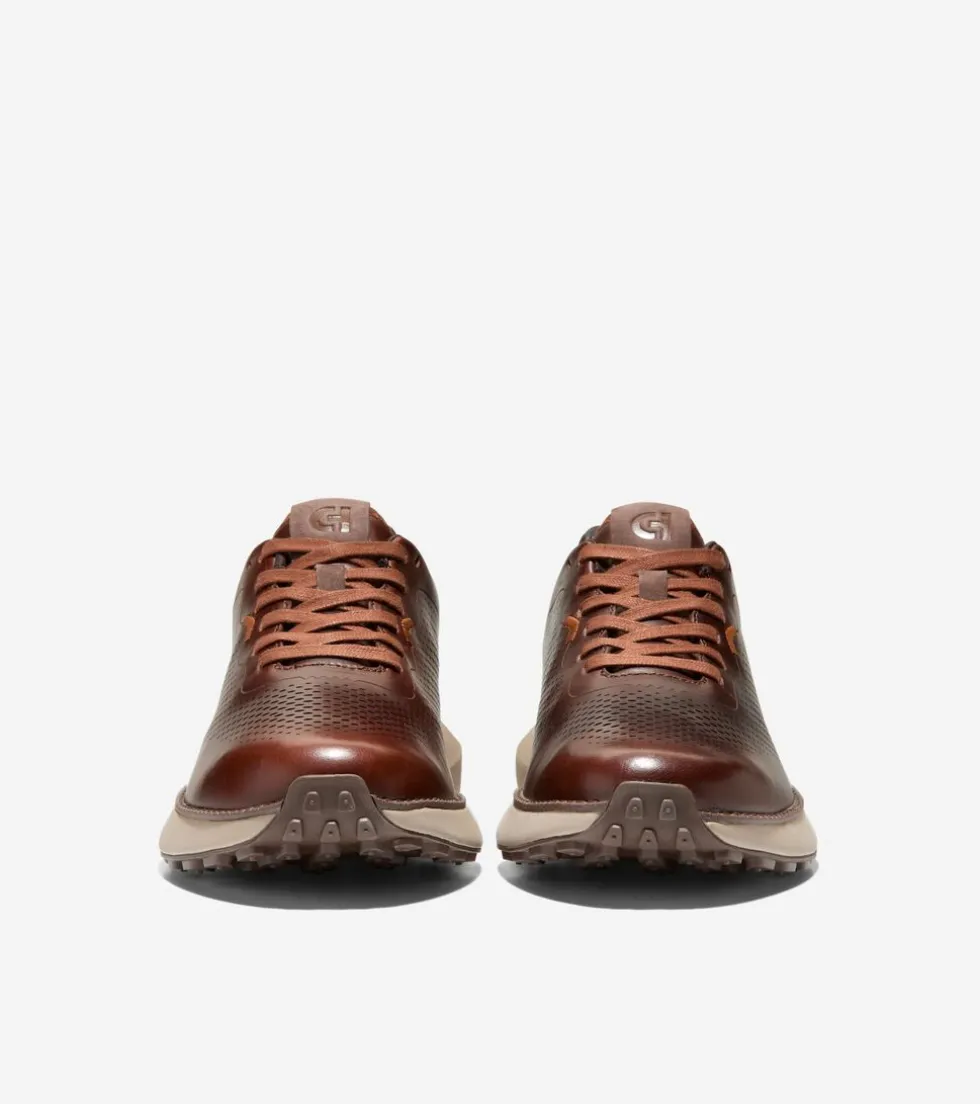 Cole Haan Sneakers*Men's GrandPrø Ashland Laser Perforated Sneakers Cappuccino-Acorn-SilverLining