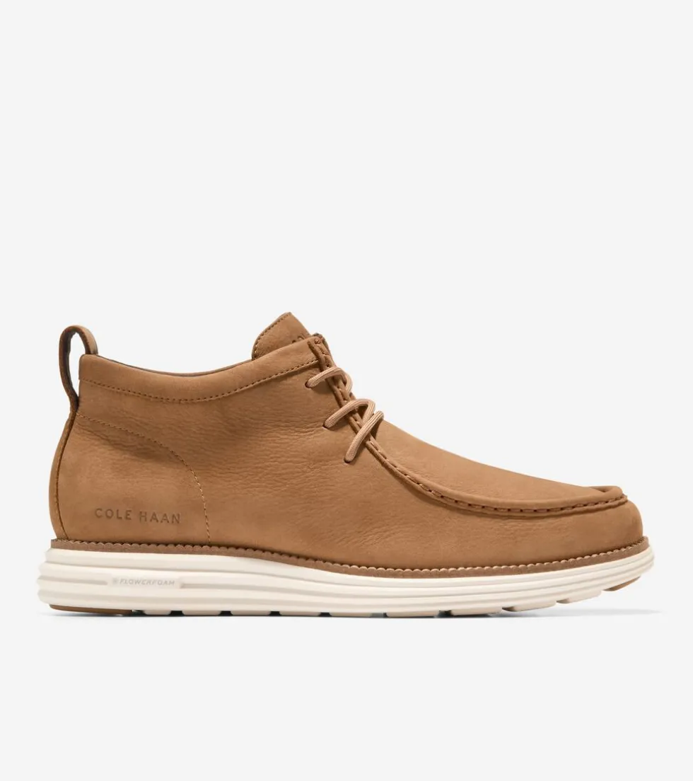 Cole Haan Boots*Men's ØriginalGrand Moc Toe Chukka Boots GoldenHoney-NaturalTan-Ivory