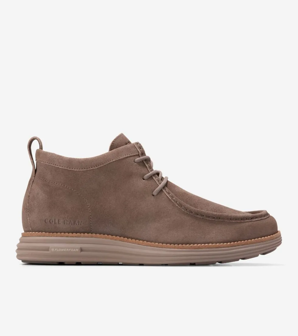 Cole Haan Boots*Men's ØriginalGrand Moc Toe Chukka Boots Lava-NaturalTan-IrishCoffee