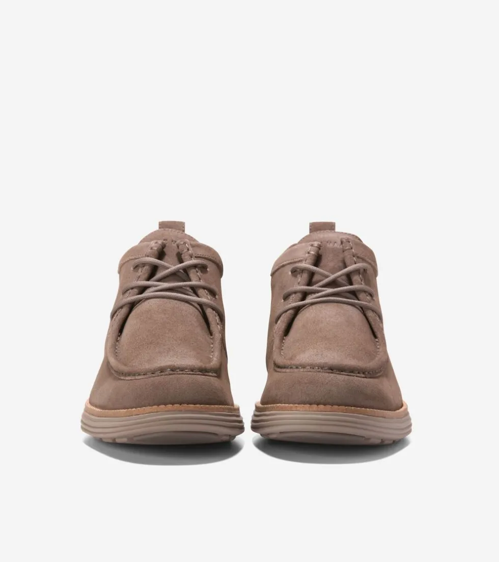 Cole Haan Boots*Men's ØriginalGrand Moc Toe Chukka Boots Lava-NaturalTan-IrishCoffee