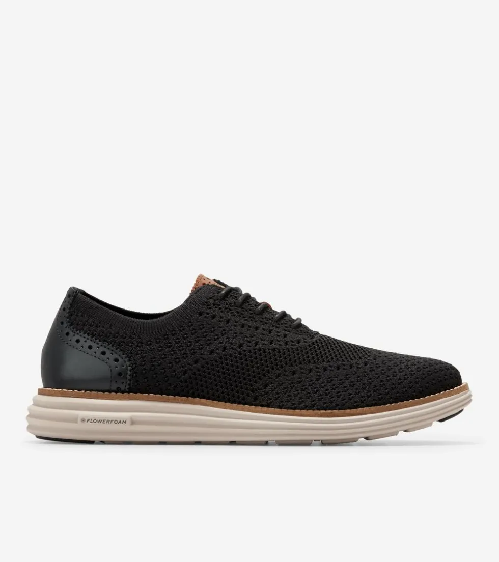 Cole Haan Extended Sizes & Widths | Dress Shoes*Men's ØriginalGrand Remastered Stitchlite™ Oxfords Black-BritishTan-SilverLiningStitchlite™