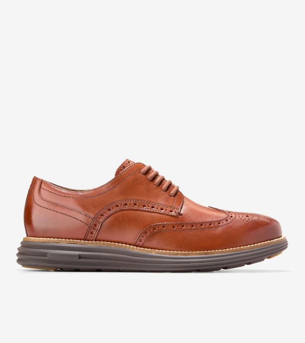 Cole Haan Extended Sizes & Widths | Dress Shoes*Men's ØriginalGrand Remastered Wingtip Oxfords Woodbury-Java