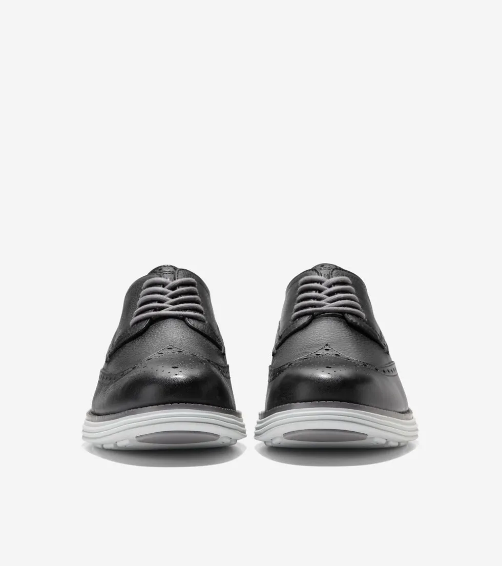 Cole Haan Oxfords*Men's ØriginalGrand Remastered Wingtip Oxfords Black-DecemberSky-GlacierGray