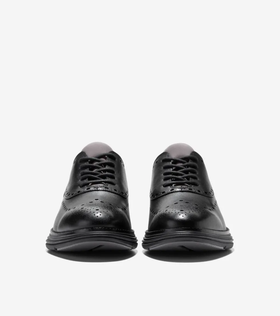 Cole Haan Dress Shoes | Oxfords*Men's ØriginalGrand Ultra Waterproof Wingtip Oxfords Black-Pavement