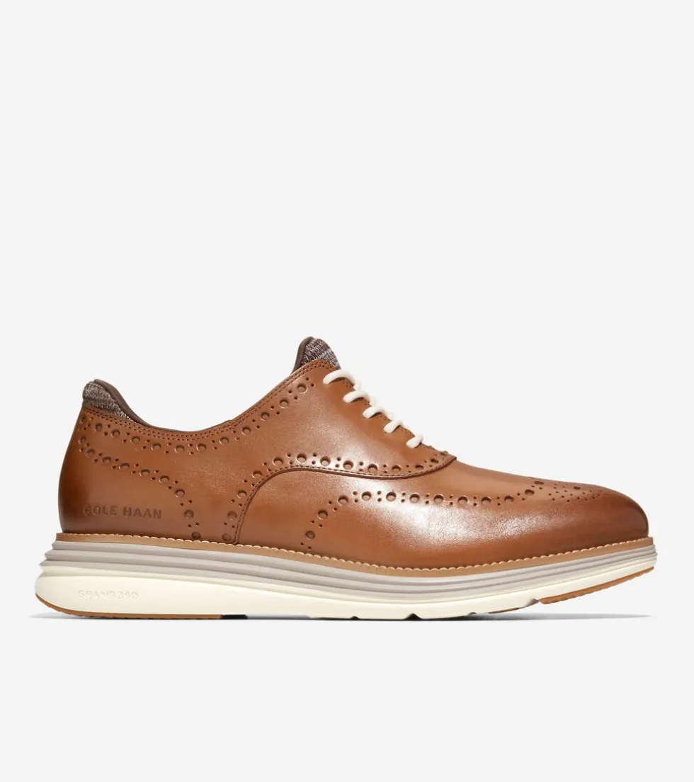 Cole Haan Extended Sizes & Widths | Dress Shoes*Men's ØriginalGrand Ultra Wingtip Oxfords MonksRobe-PumiceStone-Ivory