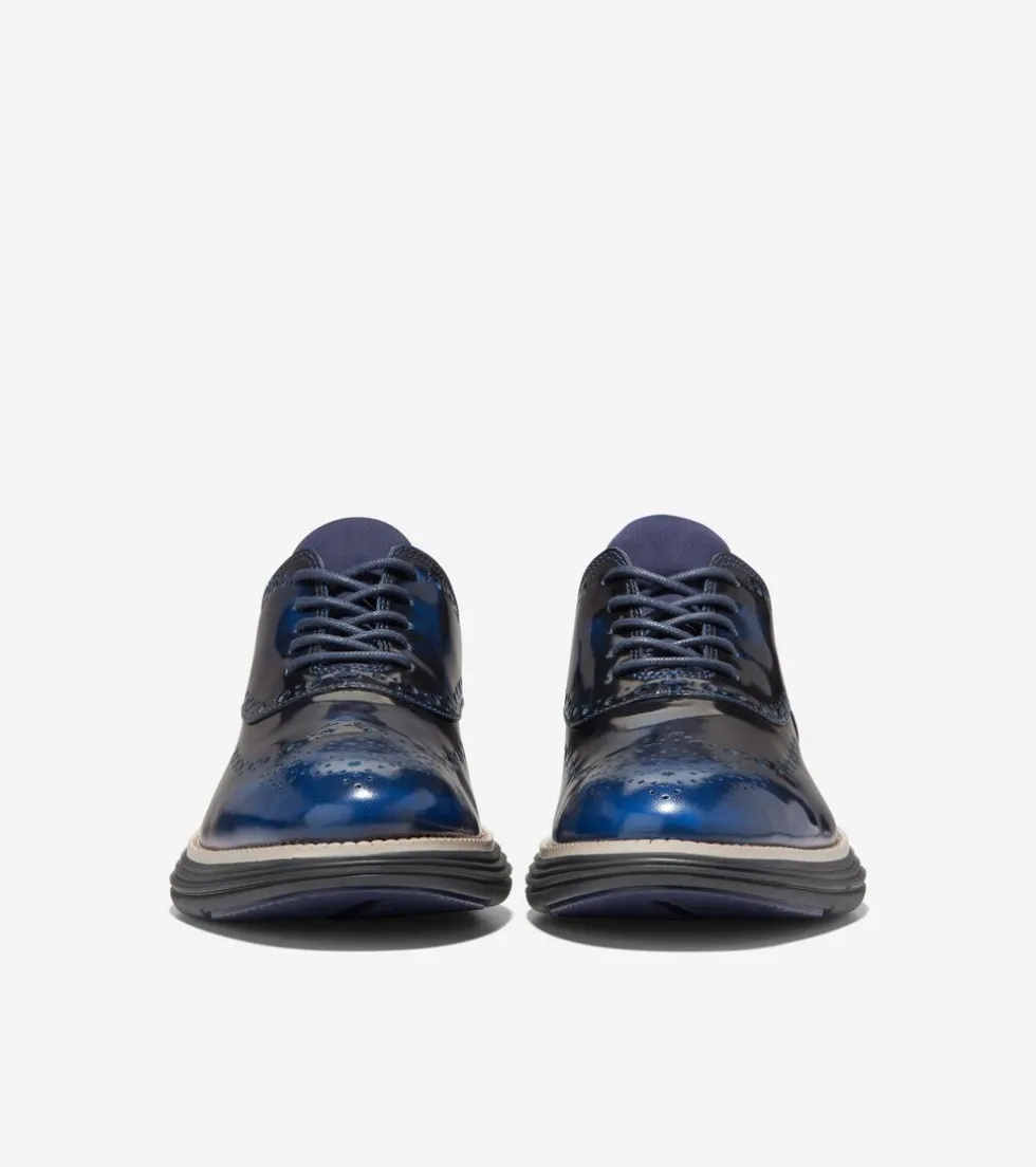 Cole Haan Dress Shoes | Oxfords*Men's ØriginalGrand Ultra Wingtip Oxfords PacificBlueBrush-Off-Black