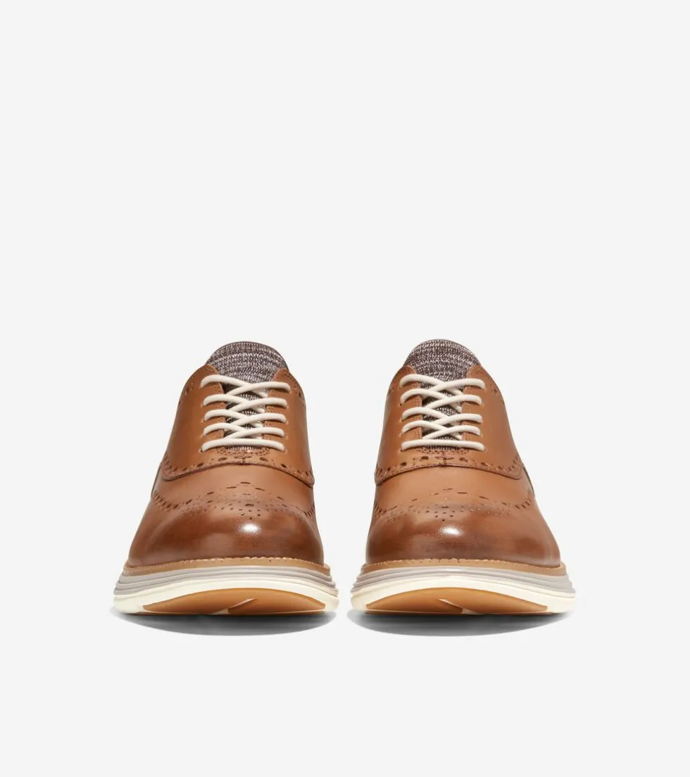 Cole Haan Extended Sizes & Widths | Dress Shoes*Men's ØriginalGrand Ultra Wingtip Oxfords MonksRobe-PumiceStone-Ivory