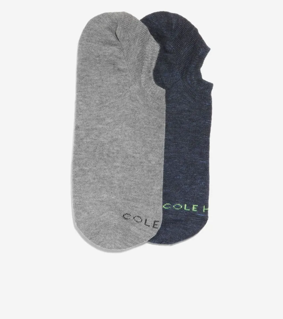 Cole Haan Socks*Men's 2-Pair Liner Socks BlueRain