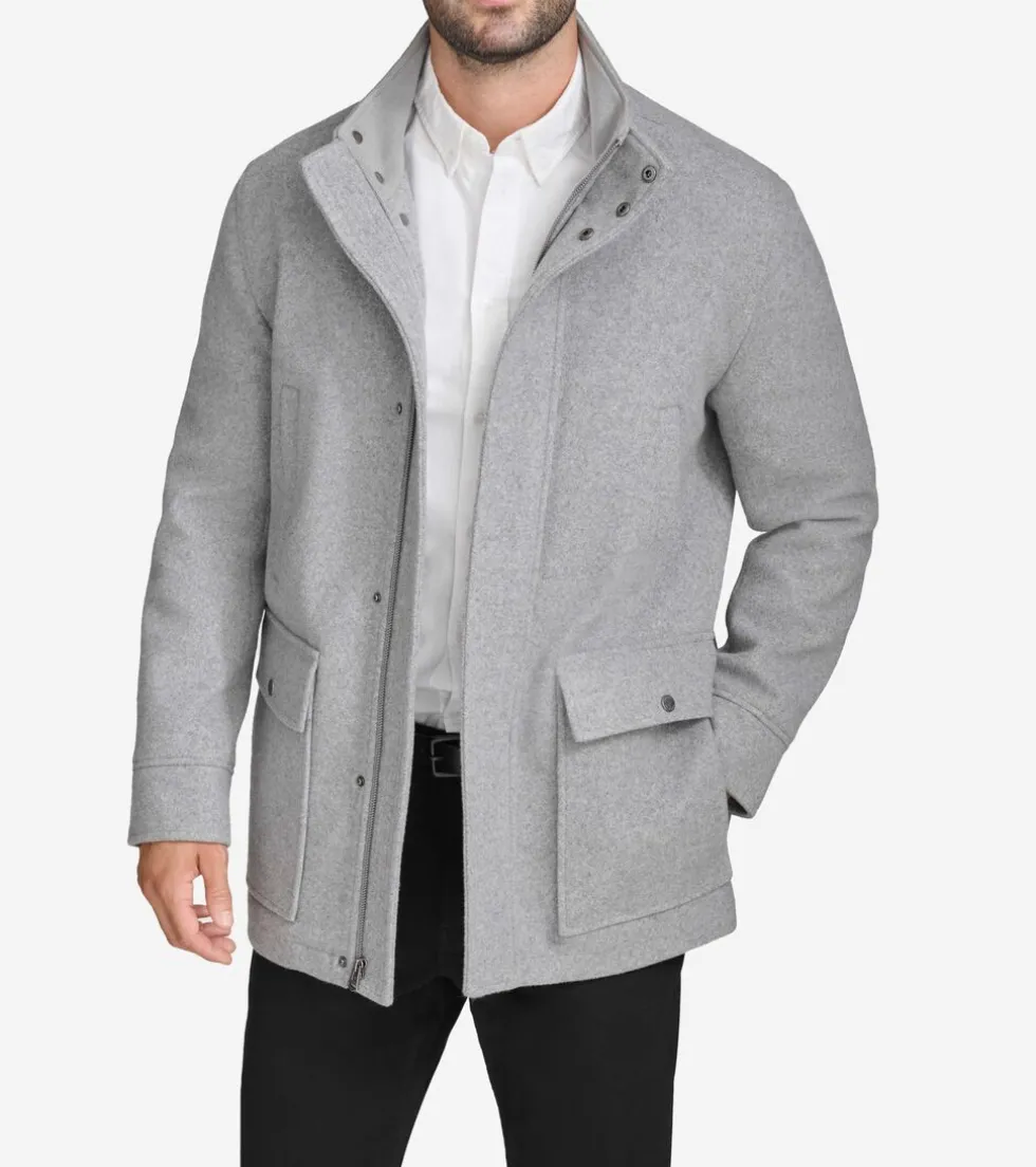 Cole Haan Wool Coats | Car Coats & Blazers*Men's Stretch Wool Coat Grey