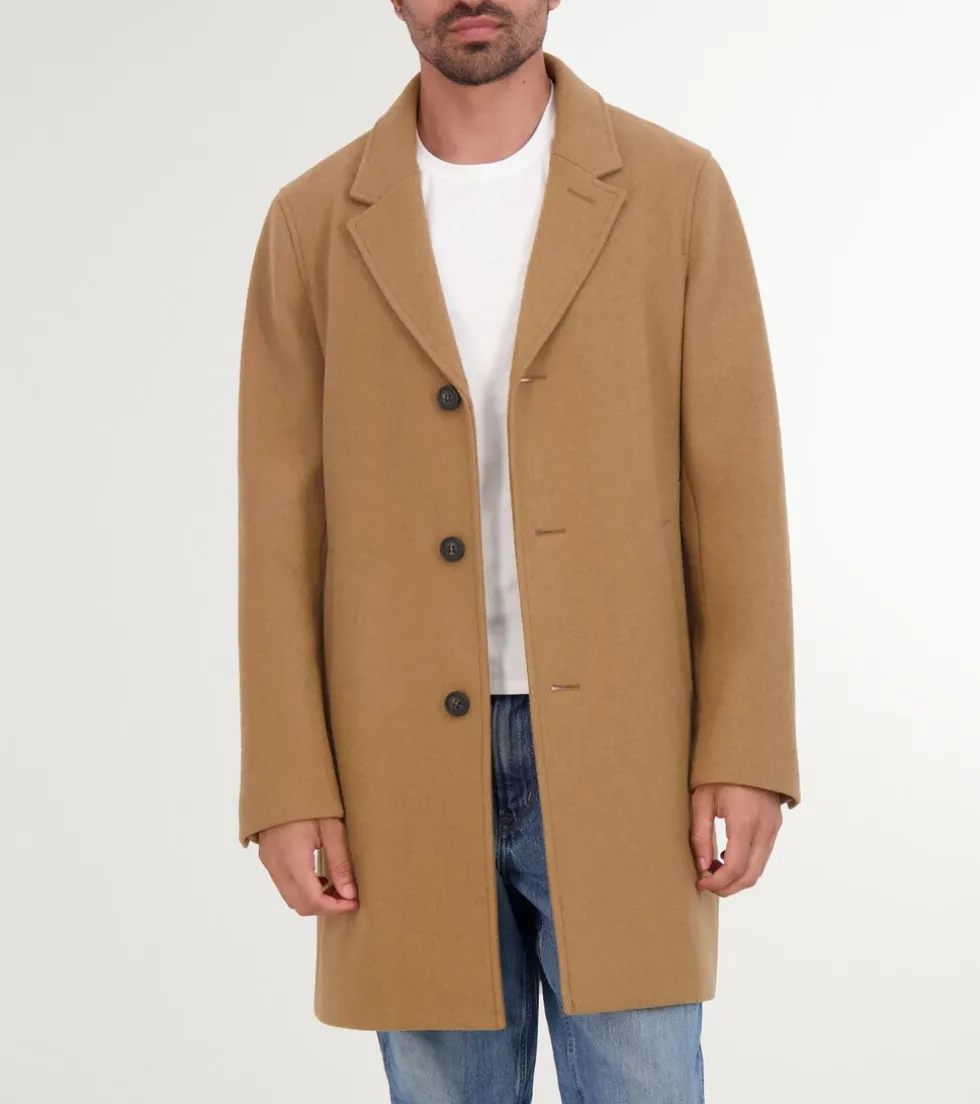 Cole Haan Wool Coats | Car Coats & Blazers*Men's Stretch Wool Top Coat Camel