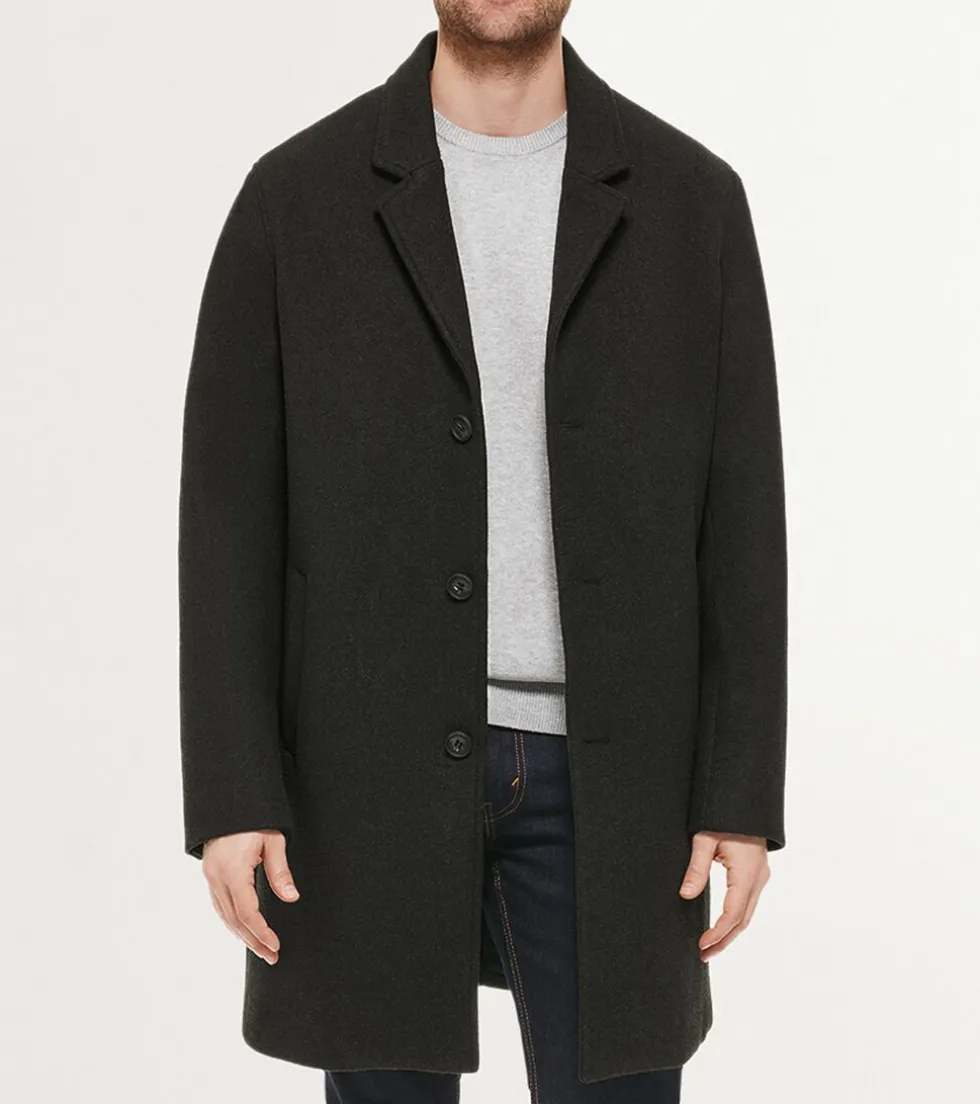 Cole Haan Wool Coats | Car Coats & Blazers*Men's Stretch Wool Top Coat Black