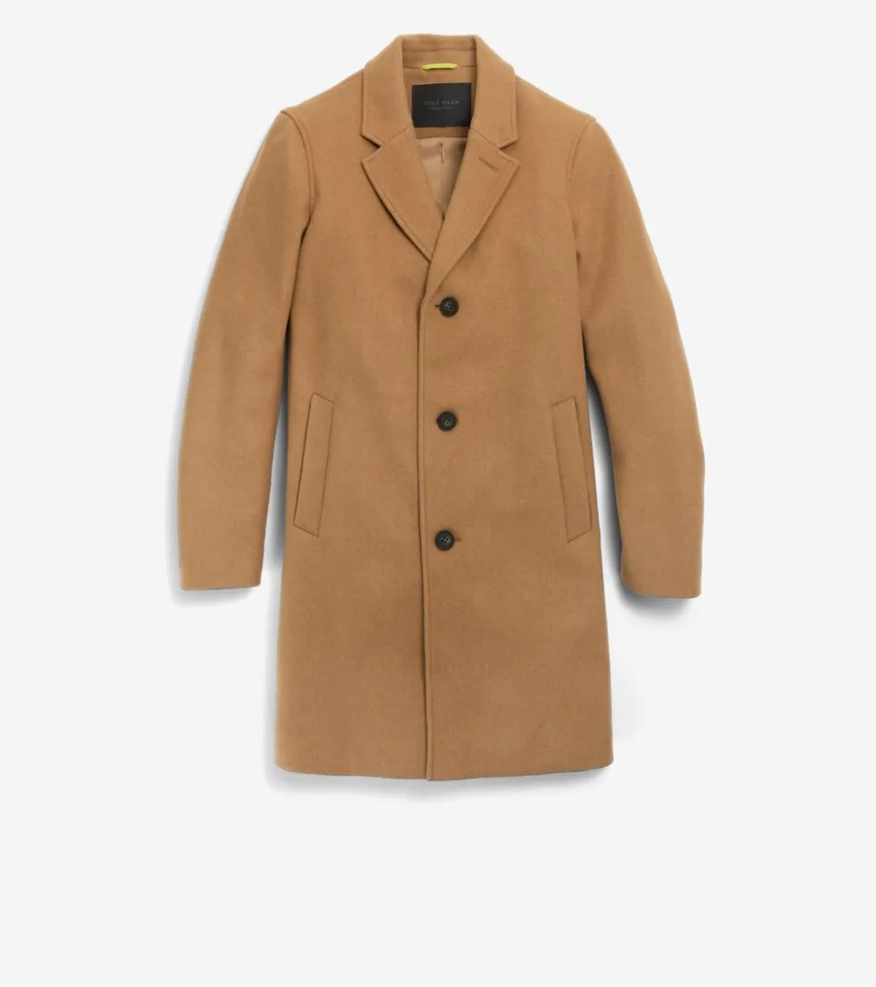 Cole Haan Wool Coats | Car Coats & Blazers*Men's Stretch Wool Top Coat Camel