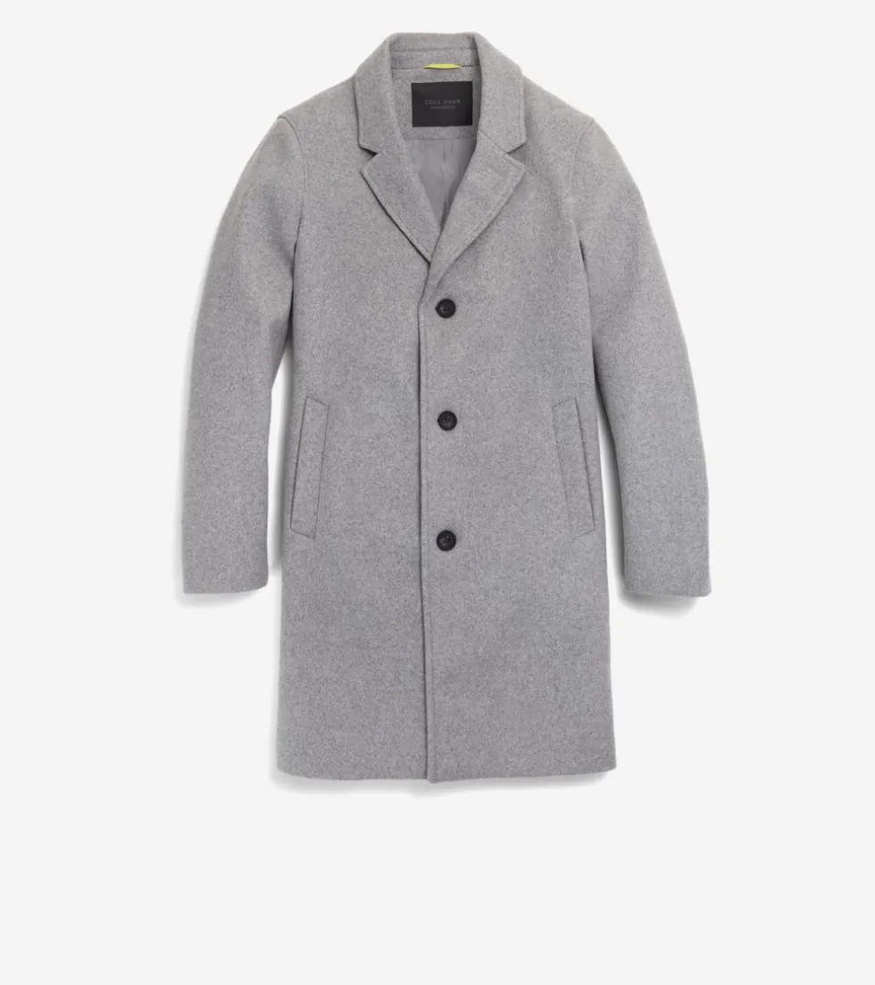 Cole Haan Wool Coats | Car Coats & Blazers*Men's Stretch Wool Top Coat LightGrey