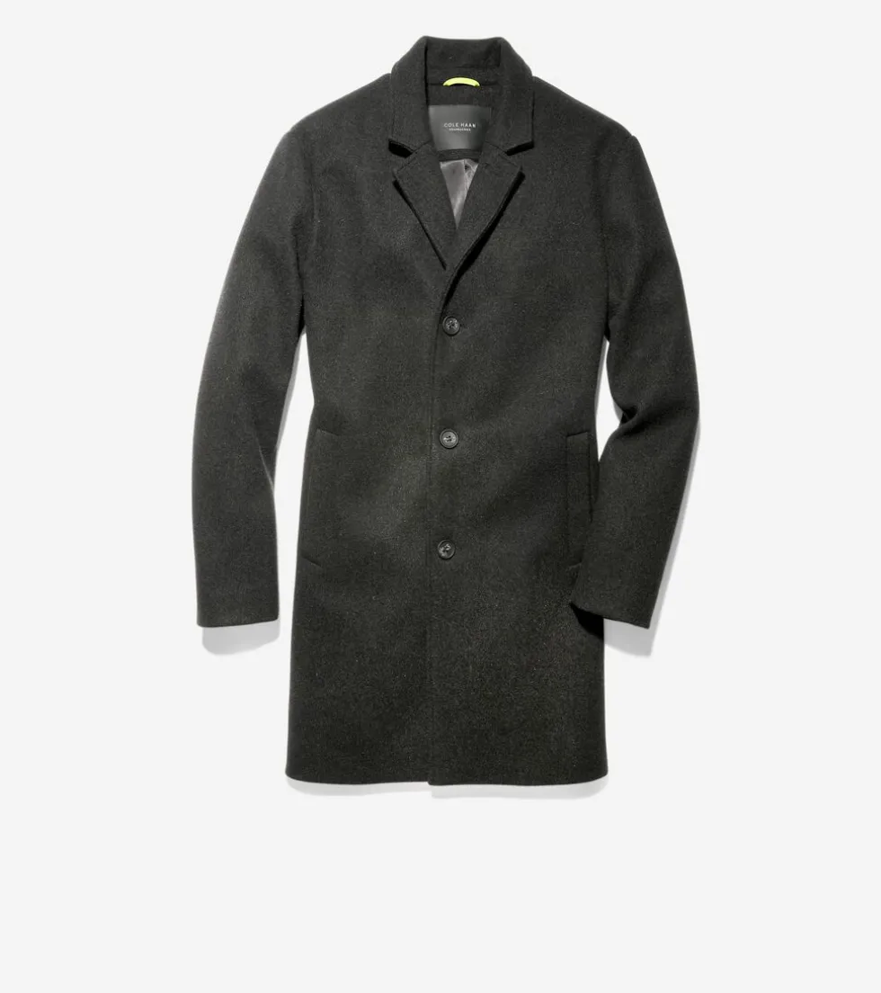 Cole Haan Wool Coats | Car Coats & Blazers*Men's Stretch Wool Top Coat Black