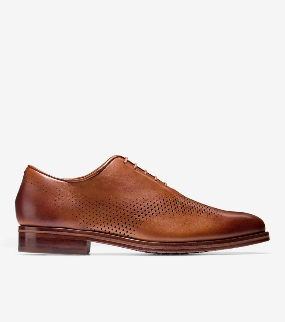 Cole Haan Extended Sizes & Widths | Dress Shoes*Men's Washington Grand Laser Wingtip Oxfords BritishTanLeather