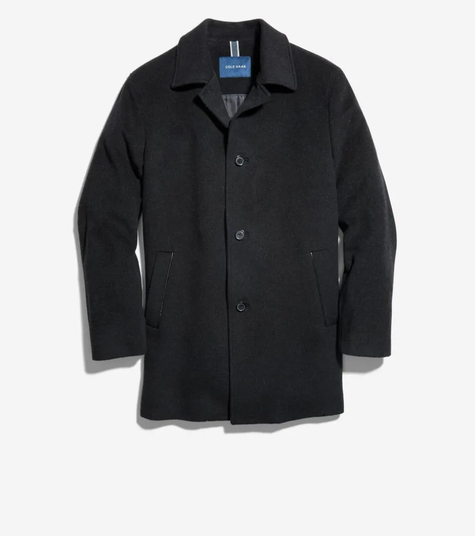 Cole Haan Wool Coats | Car Coats & Blazers*Men's Wool Cashmere Top Coat Charcoal