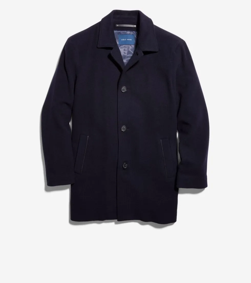 Cole Haan Wool Coats | Car Coats & Blazers*Men's Wool Cashmere Top Coat Navy