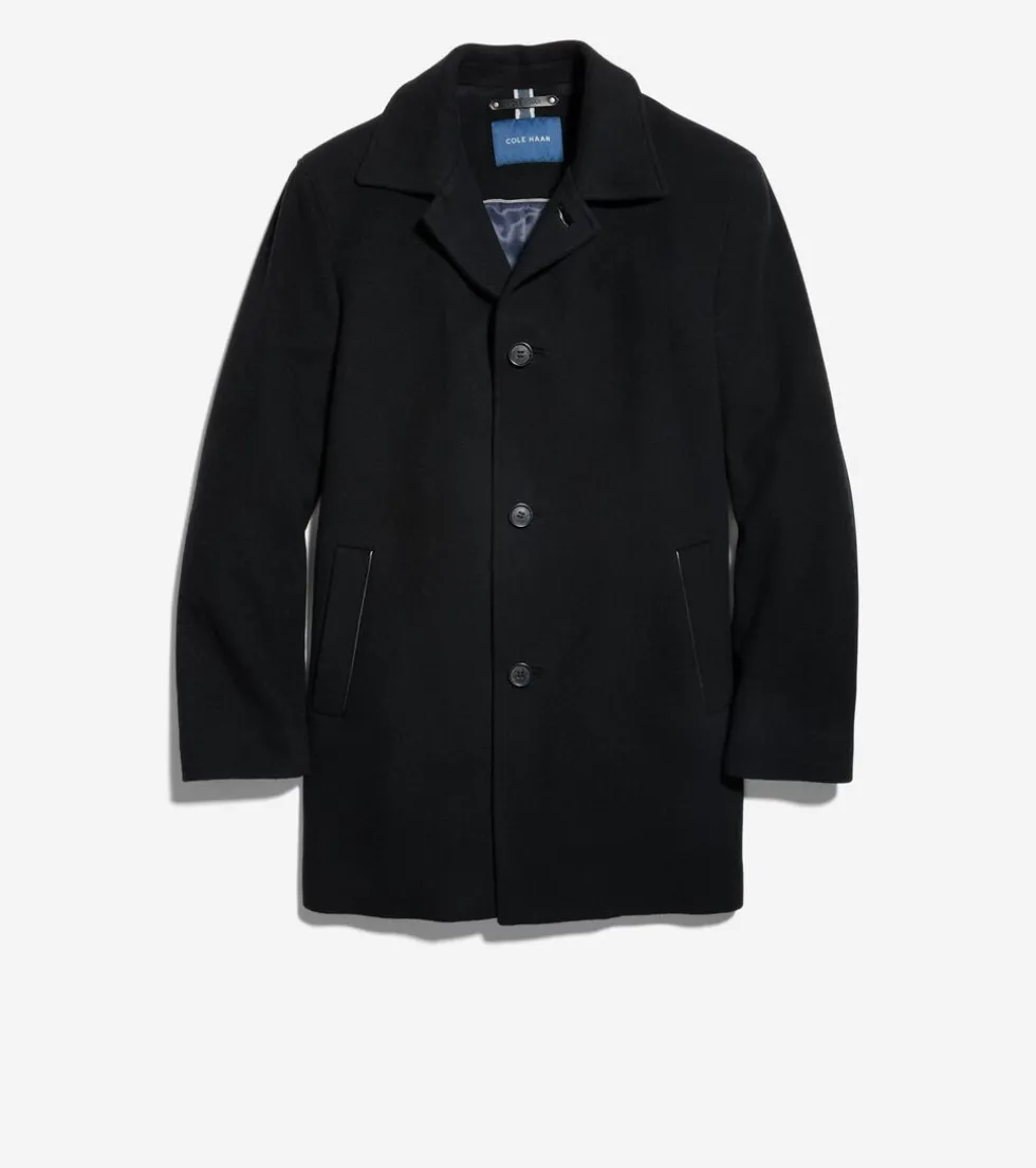 Cole Haan Wool Coats | Car Coats & Blazers*Men's Wool Cashmere Top Coat Black