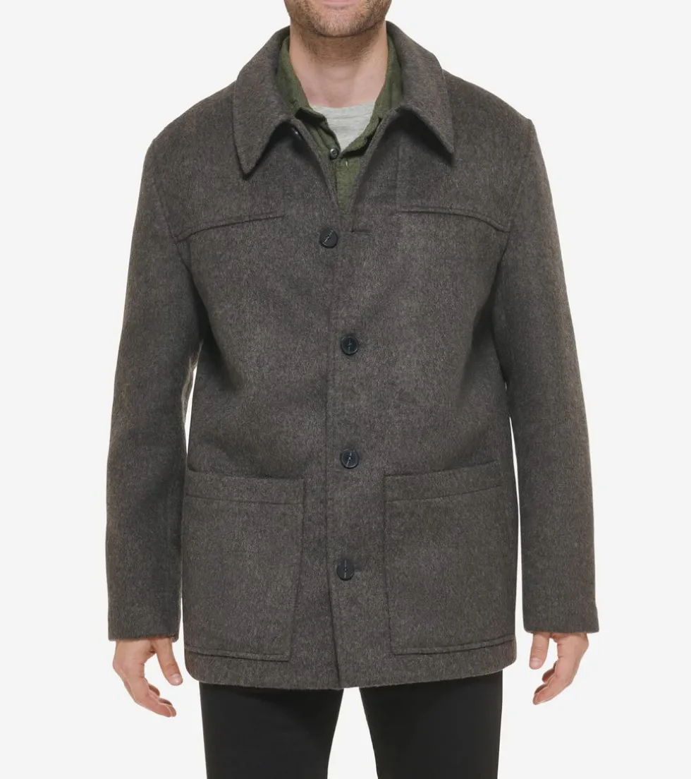 Cole Haan Wool Coats | Car Coats & Blazers*Men's Wool Patch Pocket Jacket Grey