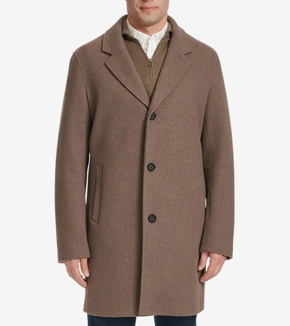 Cole Haan Wool Coats | Car Coats & Blazers*Men's Wool Top Coat Mushroom