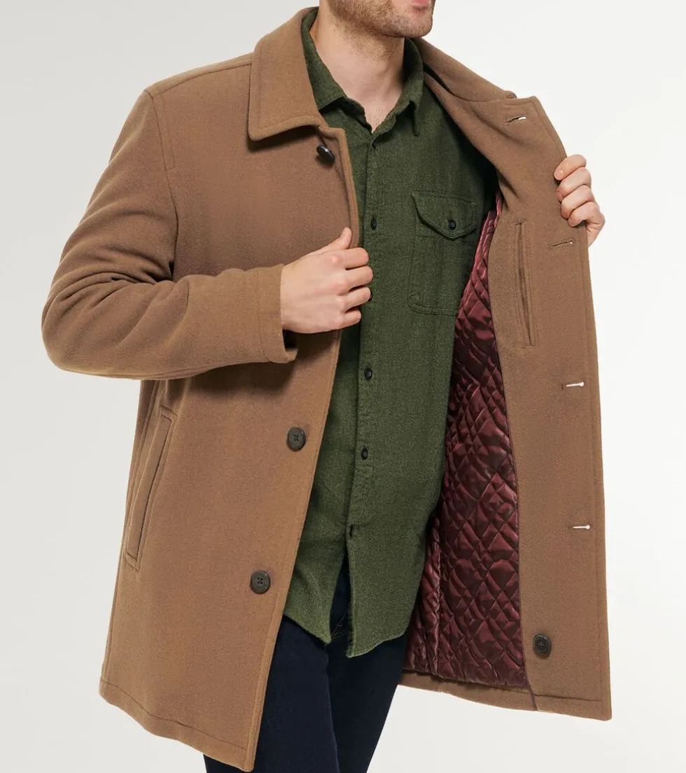 Cole Haan Outerwear | Wool Coats*Men's Wool-Blend Car Coat Camel