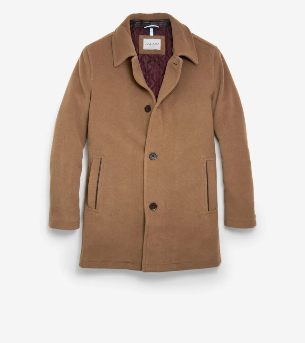 Cole Haan Outerwear | Wool Coats*Men's Wool-Blend Car Coat Camel