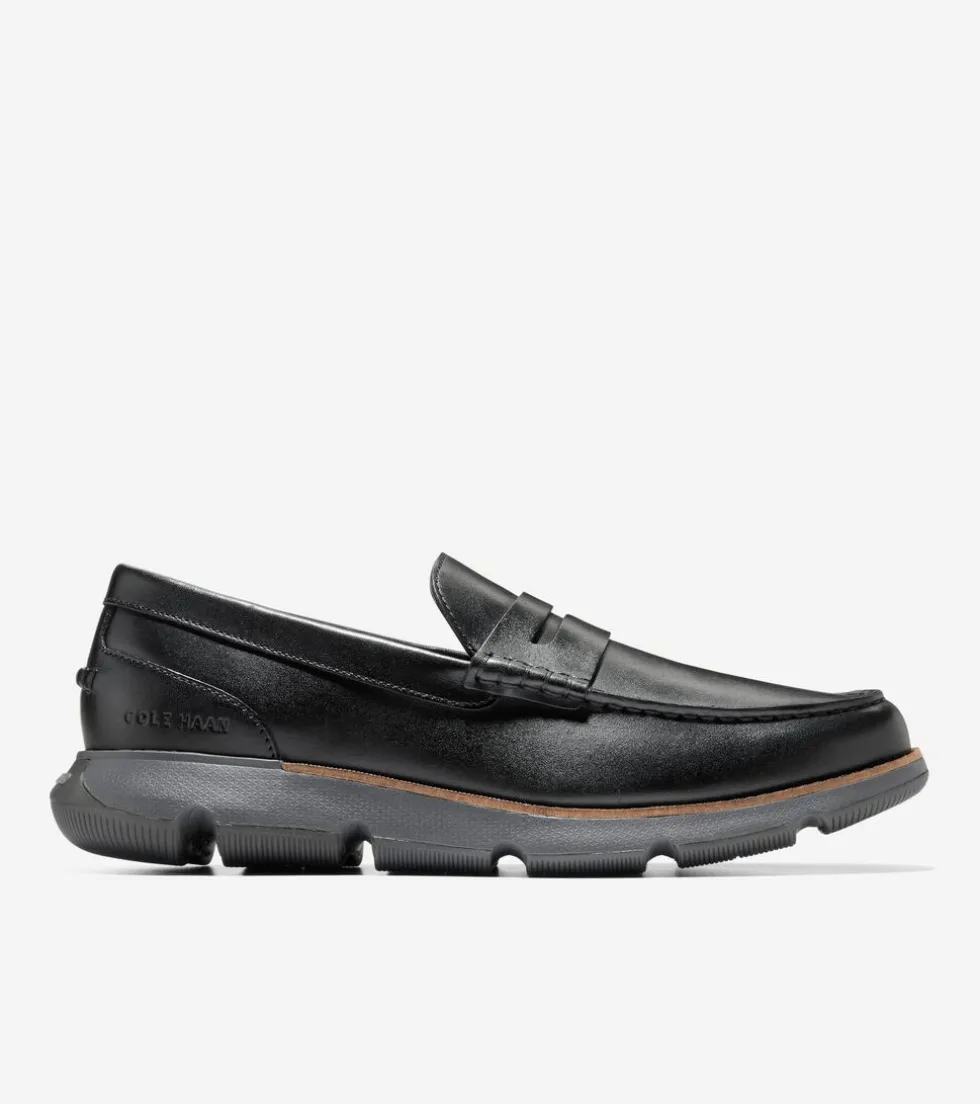 Cole Haan Extended Sizes & Widths | Loafers & Drivers*Men's 4.ZERØGRAND Penny Loafers Black-GrayPinstripe