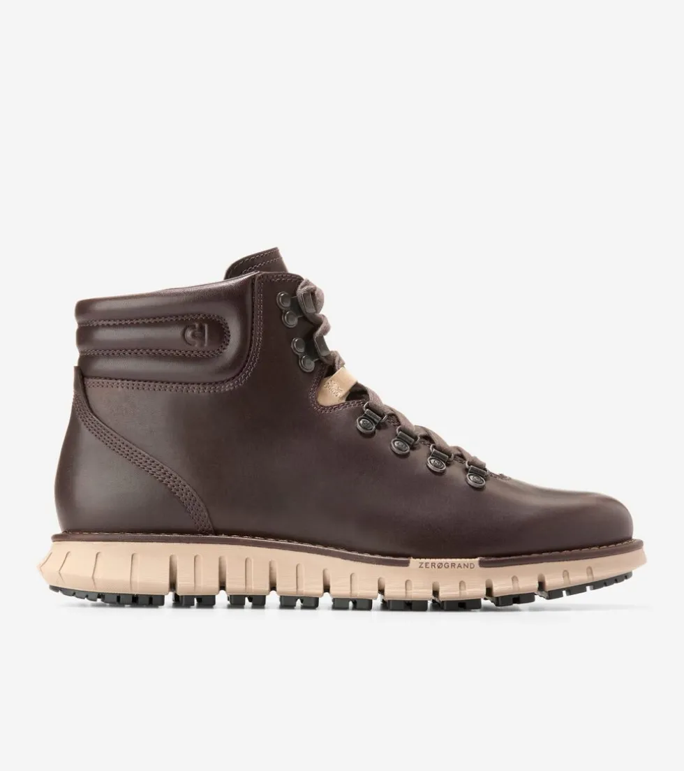 Cole Haan Boots*Men's ZERØGRAND Remastered Waterproof Hiking Boots DarkChocolate-Black